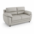 Sofa dwuosobowa 150 x 85 x 90 cm jasnoszara tkanina poliestrowa drewniana konstrukcja