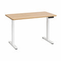 Biurko regulowane elektryczne 120 cm x 60 cm MDF blat dąb jasny biały stelaż stalowy z panelem sterowania